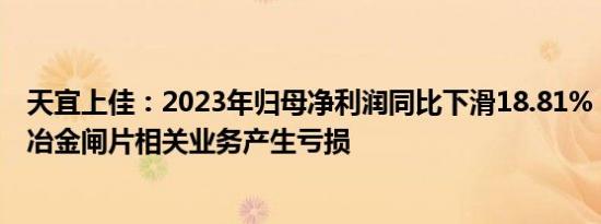 天宜上佳：2023年归母净利润同比下滑18.81%，高铁粉末冶金闸片相关业务产生亏损