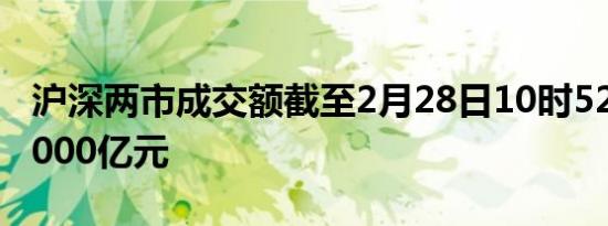 沪深两市成交额截至2月28日10时52分突破7000亿元