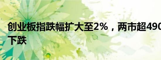 创业板指跌幅扩大至2%，两市超4900家个股下跌