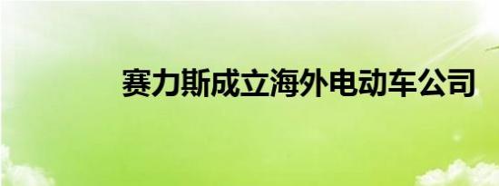 赛力斯成立海外电动车公司