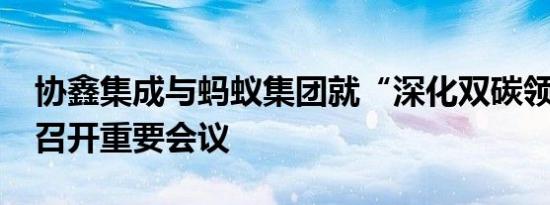 协鑫集成与蚂蚁集团就“深化双碳领域合作”召开重要会议