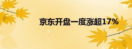 京东开盘一度涨超17%