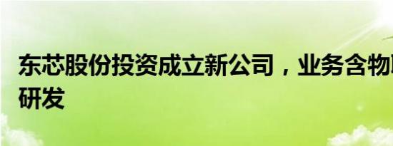 东芯股份投资成立新公司，业务含物联网技术研发