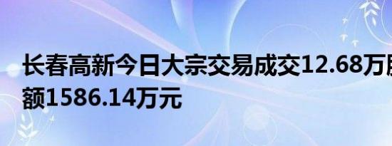 长春高新今日大宗交易成交12.68万股，成交额1586.14万元