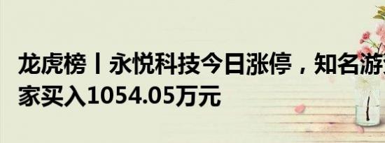 龙虎榜丨永悦科技今日涨停，知名游资炒股养家买入1054.05万元