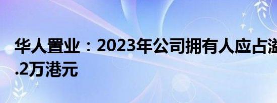 华人置业：2023年公司拥有人应占溢利7683.2万港元