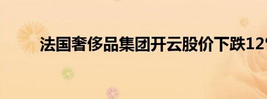 法国奢侈品集团开云股价下跌12%