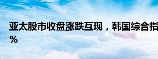 亚太股市收盘涨跌互现，韩国综合指数跌0.4%