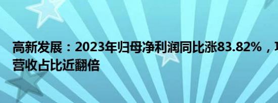 高新发展：2023年归母净利润同比涨83.82%，功率半导体营收占比近翻倍