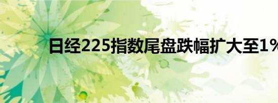 日经225指数尾盘跌幅扩大至1%