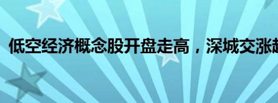 低空经济概念股开盘走高，深城交涨超17%