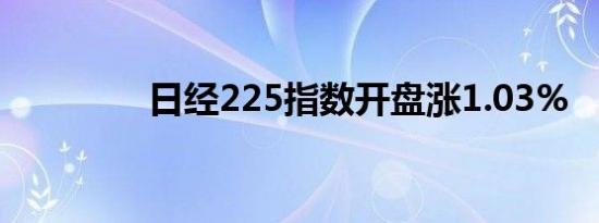 日经225指数开盘涨1.03%