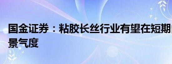 国金证券：粘胶长丝行业有望在短期内维持高景气度