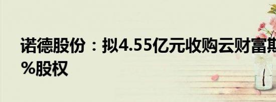 诺德股份：拟4.55亿元收购云财富期货90.2%股权