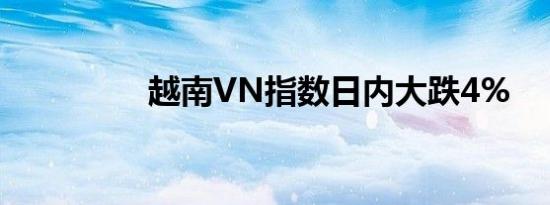 越南VN指数日内大跌4%