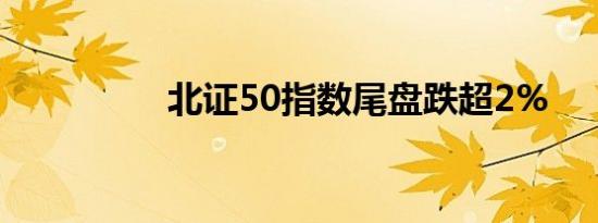 北证50指数尾盘跌超2%