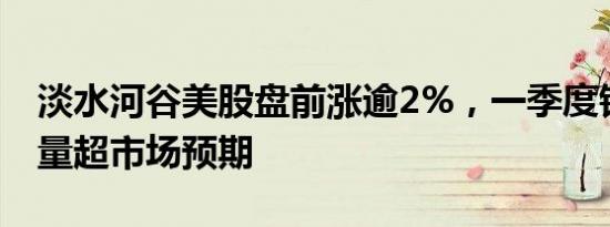 淡水河谷美股盘前涨逾2%，一季度铁矿石产量超市场预期