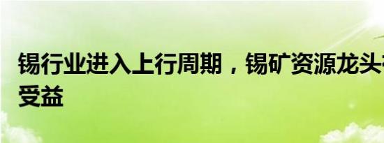 锡行业进入上行周期，锡矿资源龙头有望充分受益