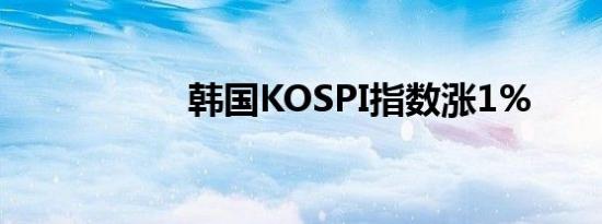 韩国KOSPI指数涨1%