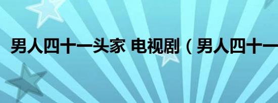 男人四十一头家 电视剧（男人四十一头家）