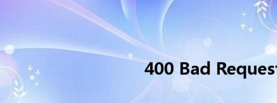 <html>
<head><title>400 Bad Request</title></head>
<body>
<center><h1>400 Bad Request</h1></center>
<hr><center>nginx</center>
</body>
</html>
