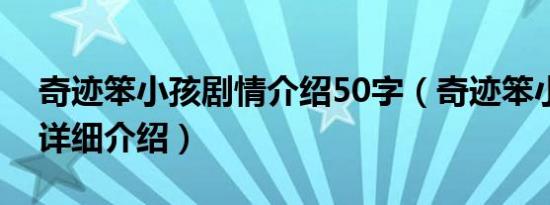 奇迹笨小孩剧情介绍50字（奇迹笨小孩剧情详细介绍）