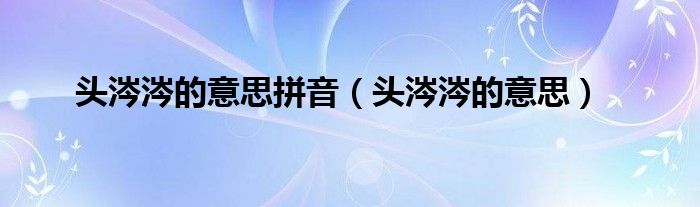 头涔涔的意思拼音（头涔涔的意思）