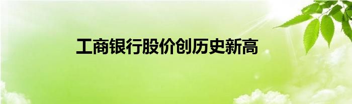 工商银行股价创历史新高