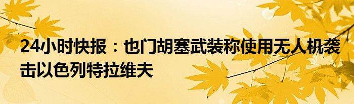 24小时快报：也门胡塞武装称使用无人机袭击以色列特拉维夫