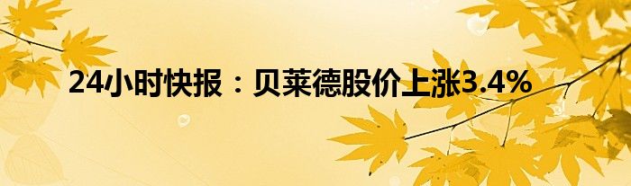 24小时快报：贝莱德股价上涨3.4%