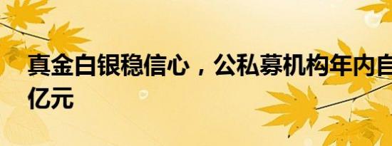 真金白银稳信心，公私募机构年内自购近30亿元