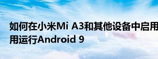 如何在小米Mi A3和其他设备中启用Paint应用运行Android 9