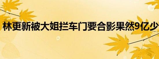 林更新被大姐拦车门要合影果然9亿少年的梦